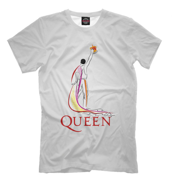 Мужская футболка с изображением Queen цвета Бежевый