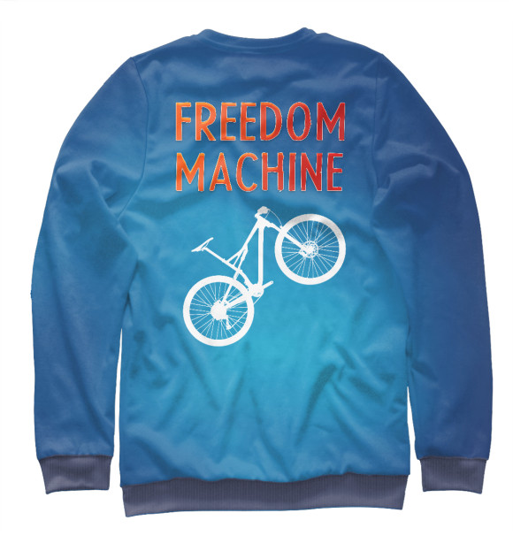 Мужской свитшот с изображением Freedom Machine цвета Белый