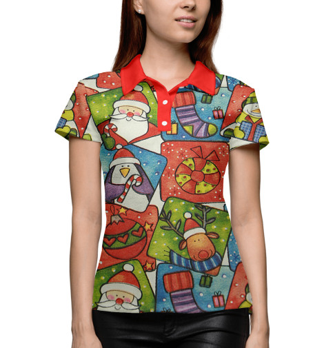 

Поло Print Bar, Белый, Новогодние картинки