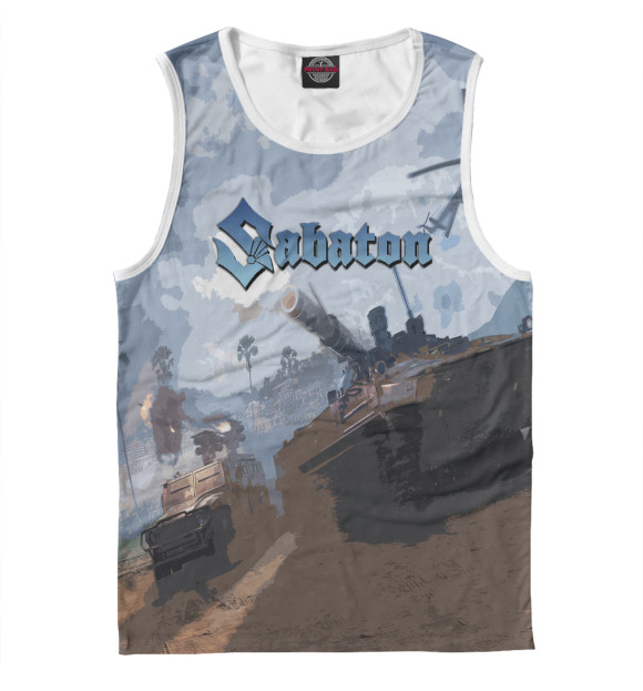 Мужская майка с изображением Sabaton цвета Белый