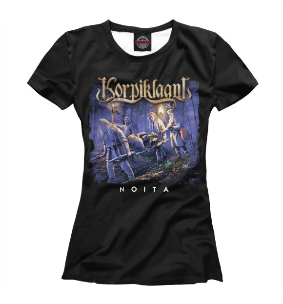 Футболка для девочек с изображением Korpiklaani цвета Белый