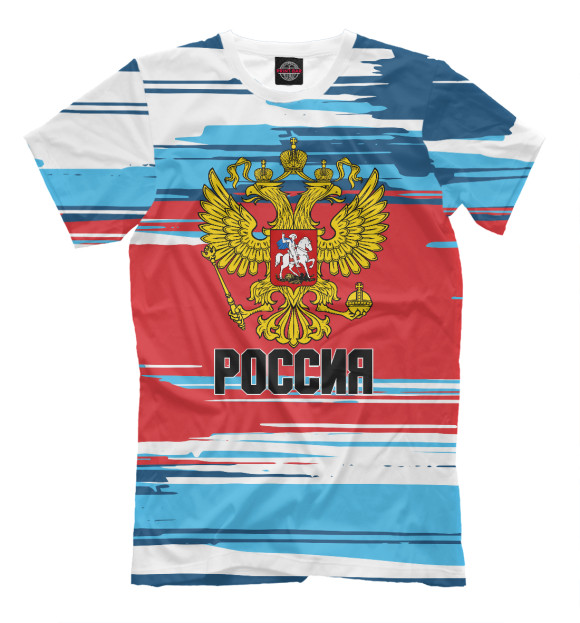 Футболка для мальчиков с изображением Россия цвета Белый
