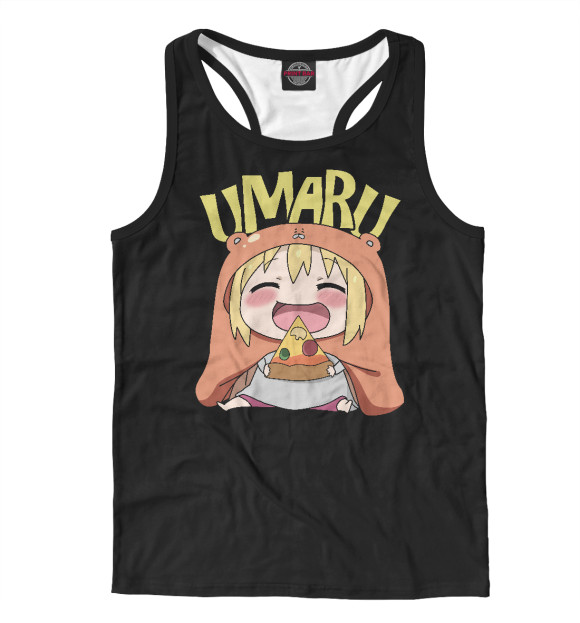 Мужская майка-борцовка с изображением Умару цвета Белый