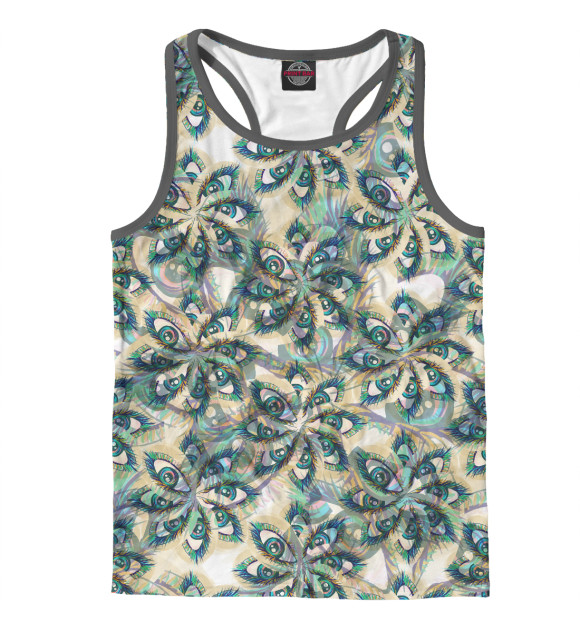 Мужская майка-борцовка с изображением Всевидящее Око цвета Белый