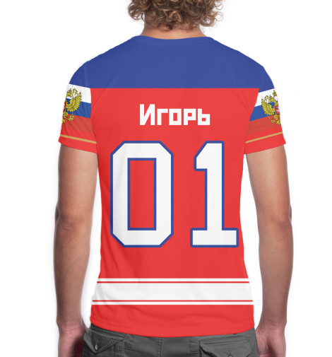 

Футболки Print Bar, Молочно-белый, Хоккеист Игорь