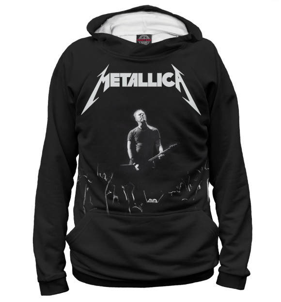 Худи для девочки с изображением Metallica цвета Белый