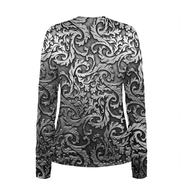 Женский лонгслив с изображением Серебро цвета Белый