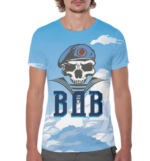 Мужская футболка с изображением ВДВ цвета Белый