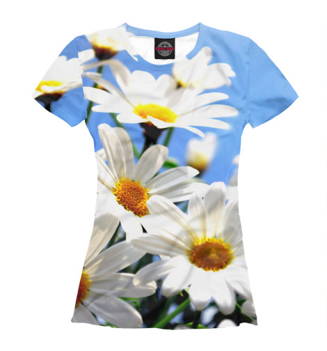 

Футболки Print Bar, Белый, Ромашки
