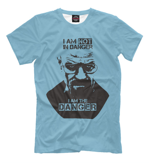 Мужская футболка с изображением Heisenberg цвета Серый