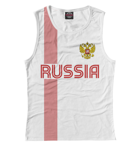 Майка для девочки с изображением Россия цвета Белый