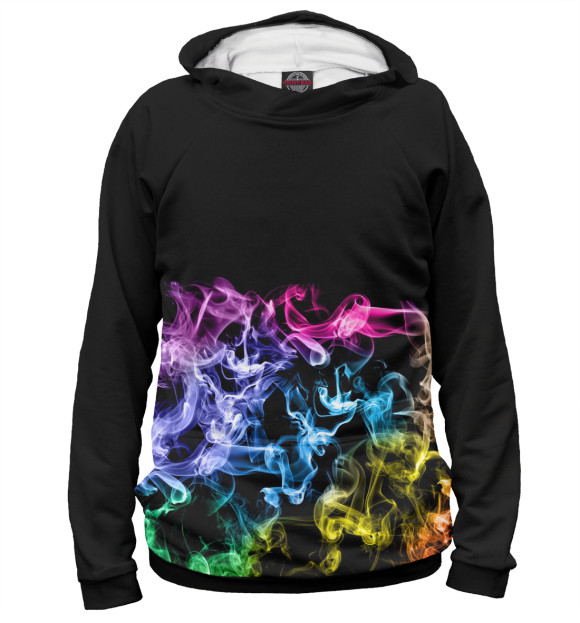 Мужское худи с изображением color vape цвета Белый