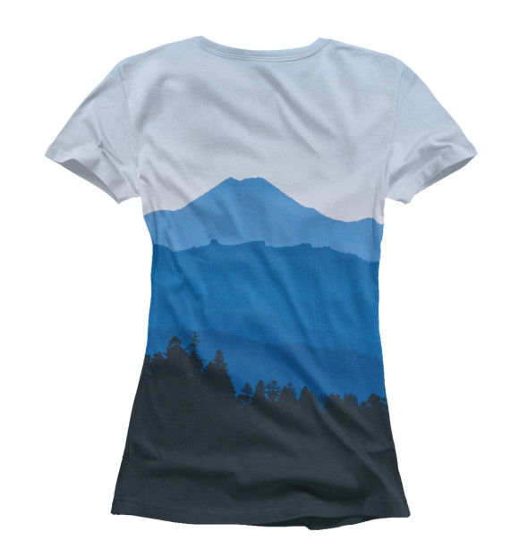 Женская футболка с изображением Mountain цвета Белый