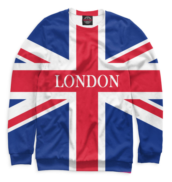 Свитшот для девочек с изображением Лондон цвета Белый