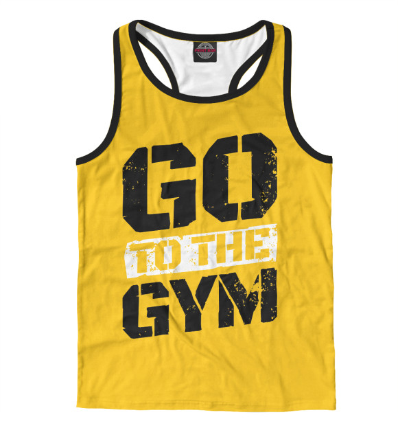 Мужская майка-борцовка с изображением Go to the Gym цвета Белый