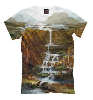 Мужская футболка Водопад