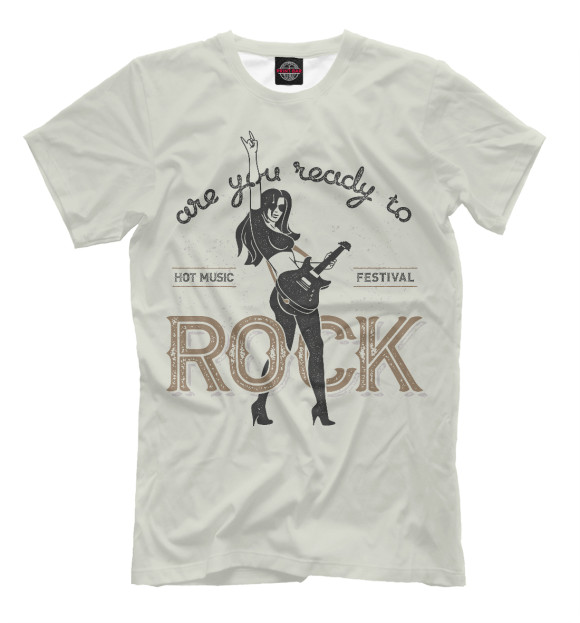 Футболка для мальчиков с изображением Rock цвета Белый