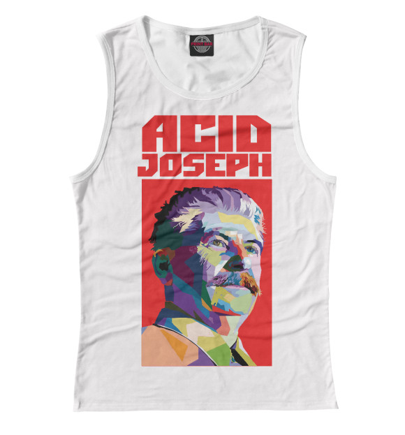 Майка для девочки с изображением Кислотный иосиф цвета Белый