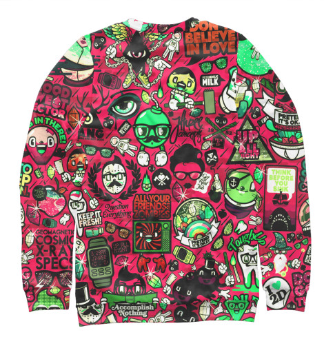 

Свитшоты Print Bar, Белый, Sticker Bombing