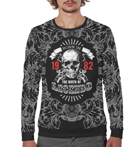 

Свитшоты Print Bar, Белый, Рождение легенд — 1982