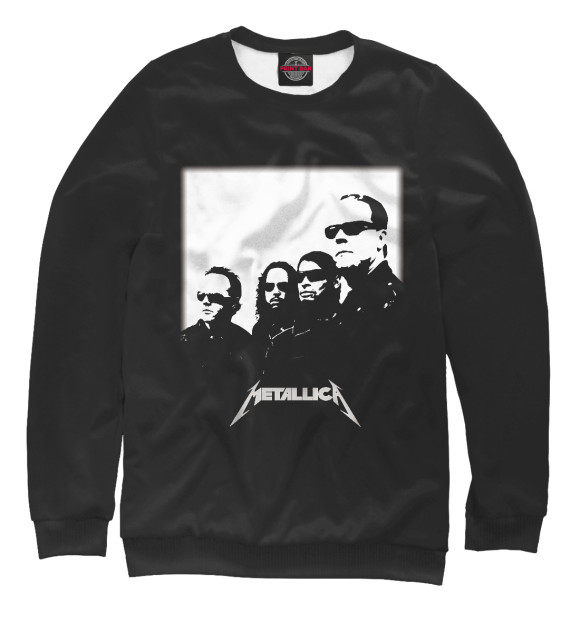 Женский свитшот с изображением Metallica цвета Белый