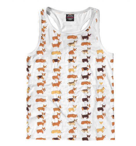 

Майки борцовки Print Bar, Белый, Welsh Corgi Team