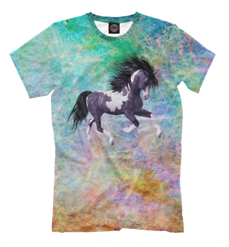 

Футболки Print Bar, Молочно-белый, Черногривый скакун