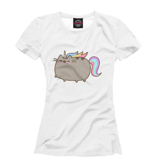 Женская футболка Pusheen Happy Unicorn