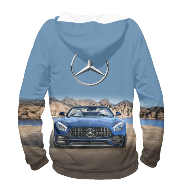 Женское худи с изображением Mercedes-Benz цвета Белый