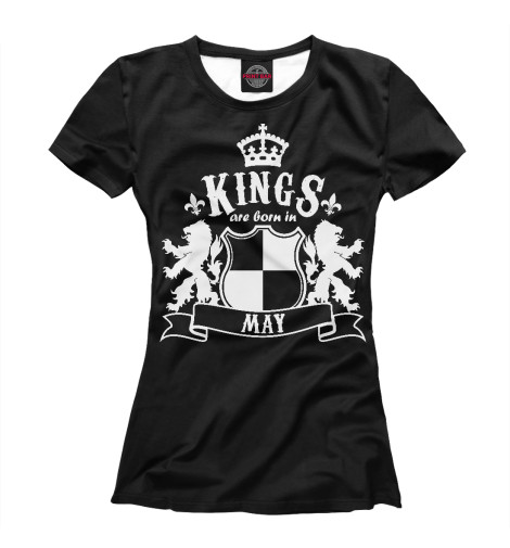 

Футболки Print Bar, Белый, Короли рождаются в мае