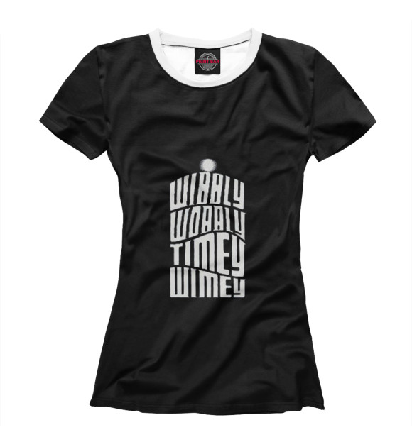 Футболка для девочек с изображением Wibbly-Wobbly цвета Белый