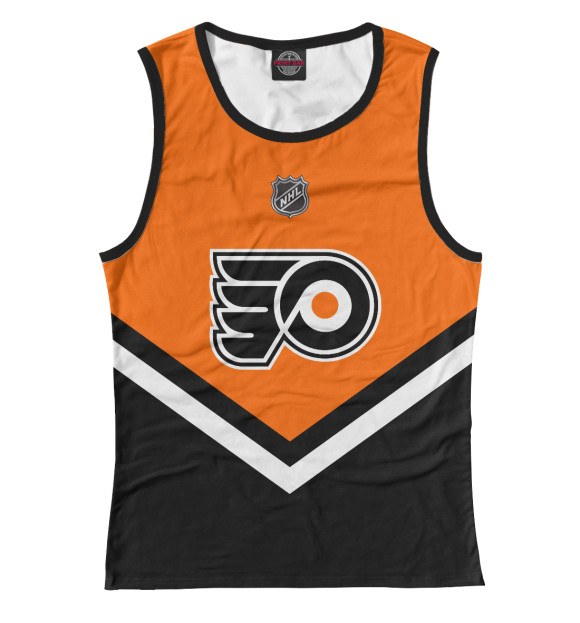Майка для девочки с изображением Philadelphia Flyers цвета Белый