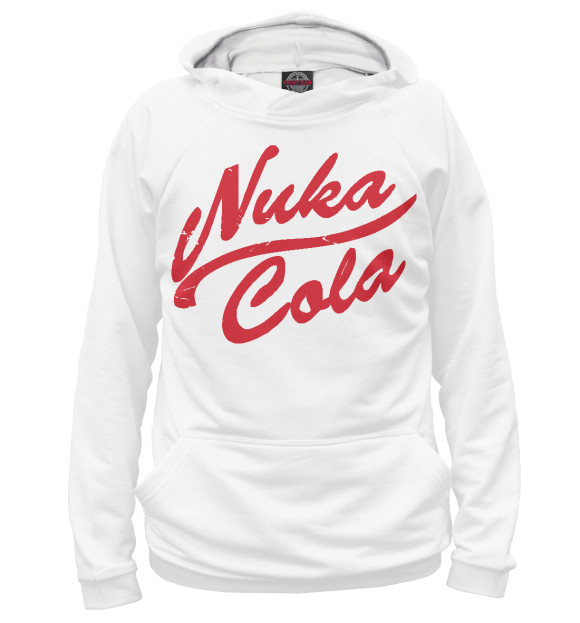 Женское худи с изображением Nuka Cola цвета Белый
