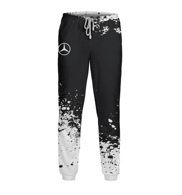 Мужские спортивные штаны с изображением Mercedes-Benz abstract sport uniform цвета Белый