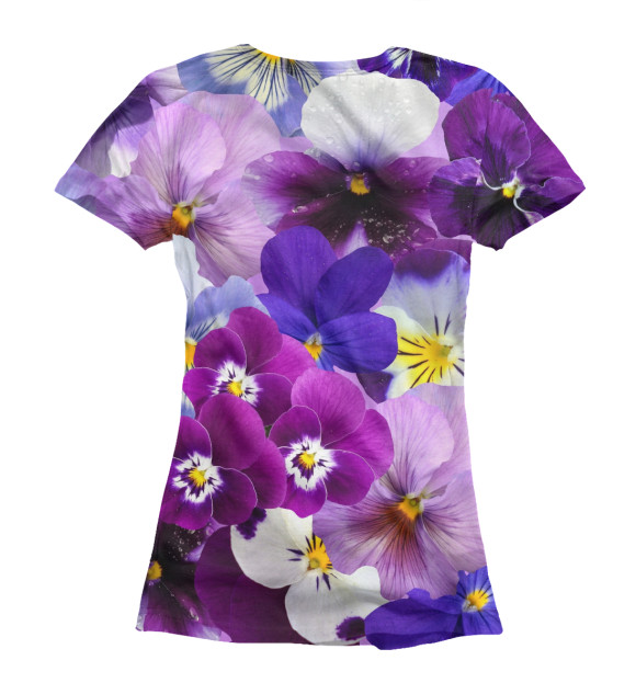 Футболка для девочек с изображением Flowers цвета Белый
