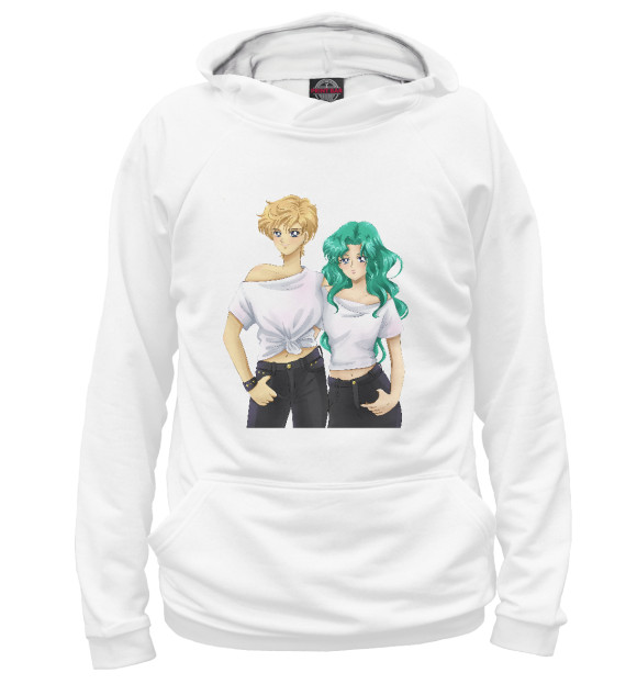 Мужское худи с изображением Подруги цвета Белый