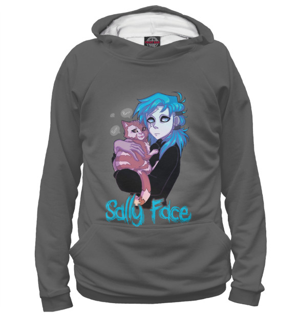 Мужское худи с изображением Sally Face цвета Белый