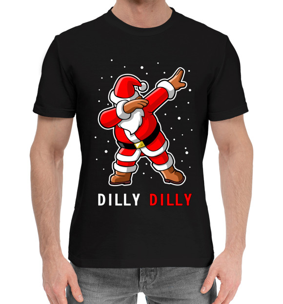 Мужская хлопковая футболка с изображением Dilly Dilly цвета Черный