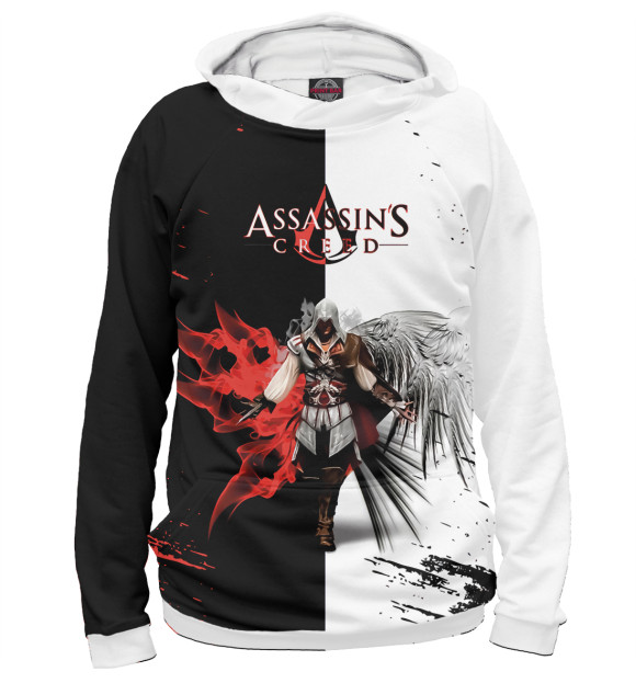 Женское худи с изображением Assassin's Creed цвета Белый