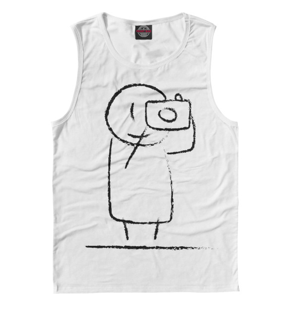 Мужская майка с изображением Фотограф цвета Белый