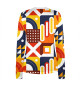 Женский лонгслив Pattern - blue and orange