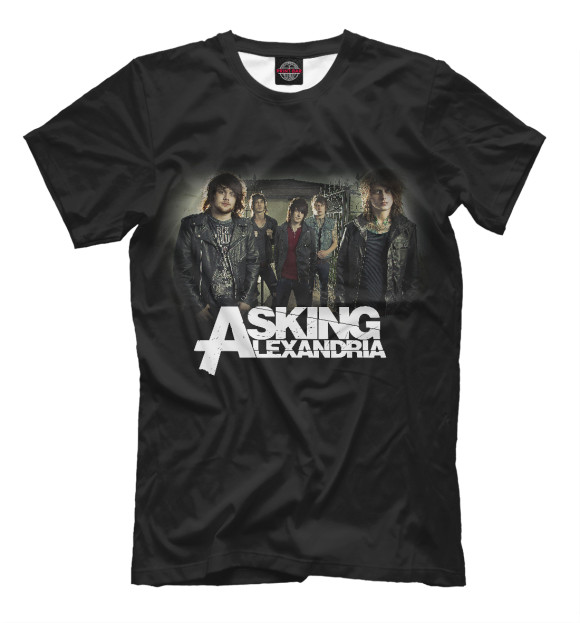 Мужская футболка с изображением Asking Alexandria цвета Черный