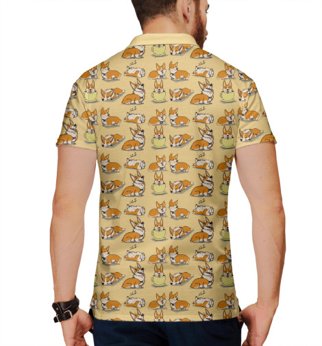 

Поло Print Bar, Белый, Welsh Corgi Team