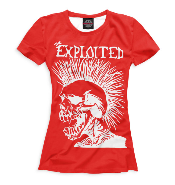 Женская футболка с изображением The Exploited цвета Белый