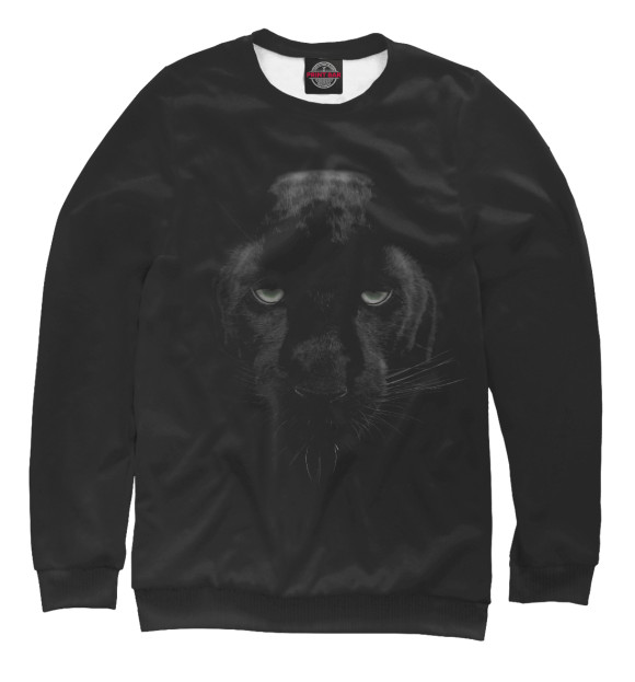 Мужской свитшот с изображением Черная пантера цвета Белый