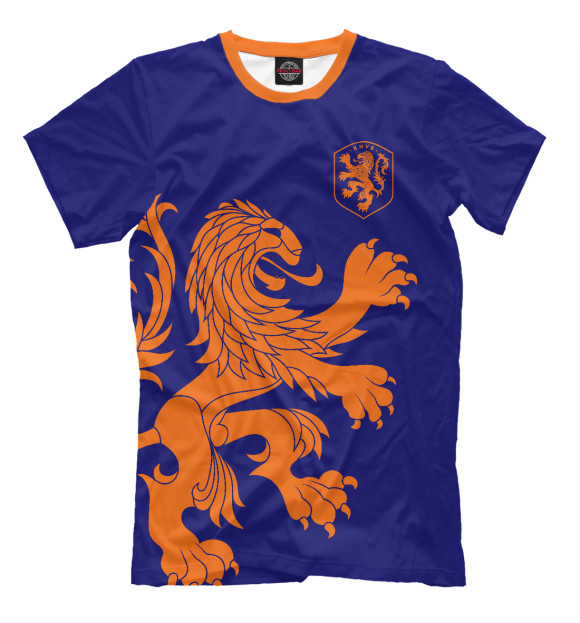Мужская футболка с изображением Голландия цвета Темно-синий