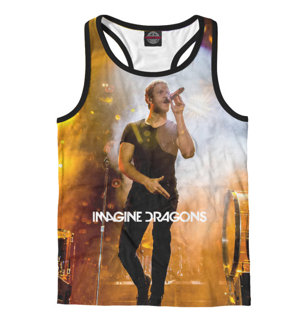 Мужская майка-борцовка с изображением Imagine Dragons цвета Белый