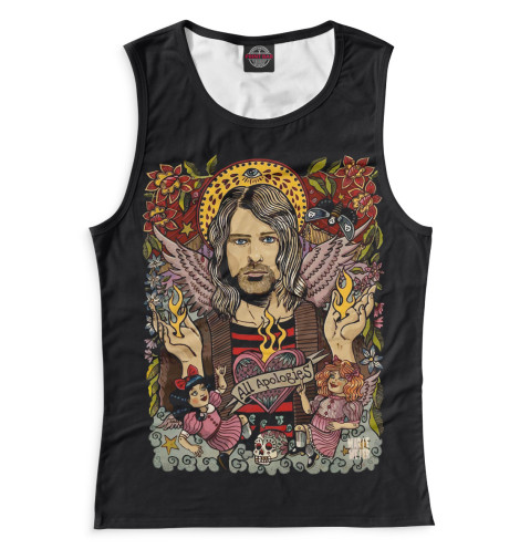 

Майки Print Bar, Белый, Kurt Cobain