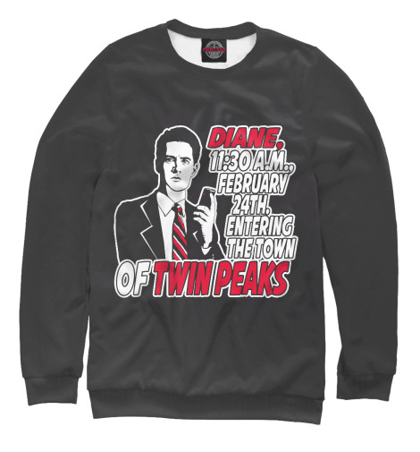 

Свитшоты Print Bar, Белый, Дейл Купер