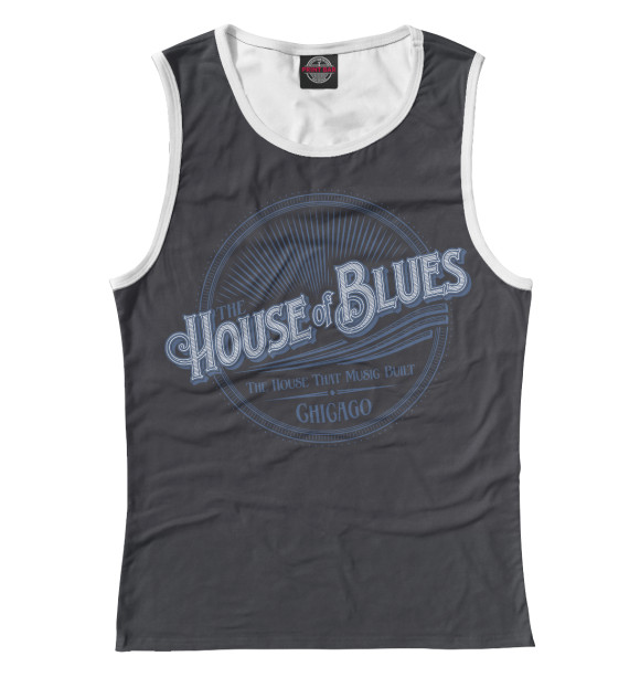 Женская майка с изображением House of Blues цвета Белый